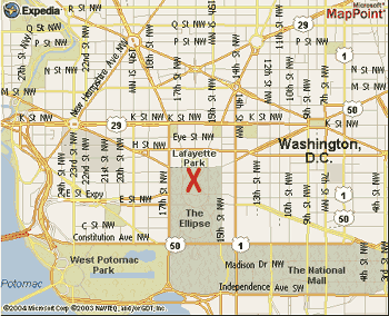 Map of Lafayette Park, Washington D.C.