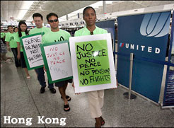 Hong Kong day of action chaos event