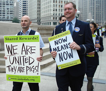 Picketing for better pay and work conditions
