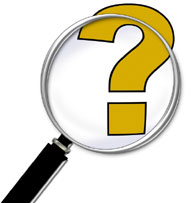 magnifying glass with question mark