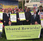 picketing at the united airlines shareholders rally
