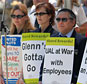 picketing at the united airlines shareholders rally