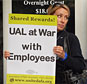 picketing at the united airlines shareholders rally