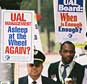 picketing at the united airlines shareholders rally